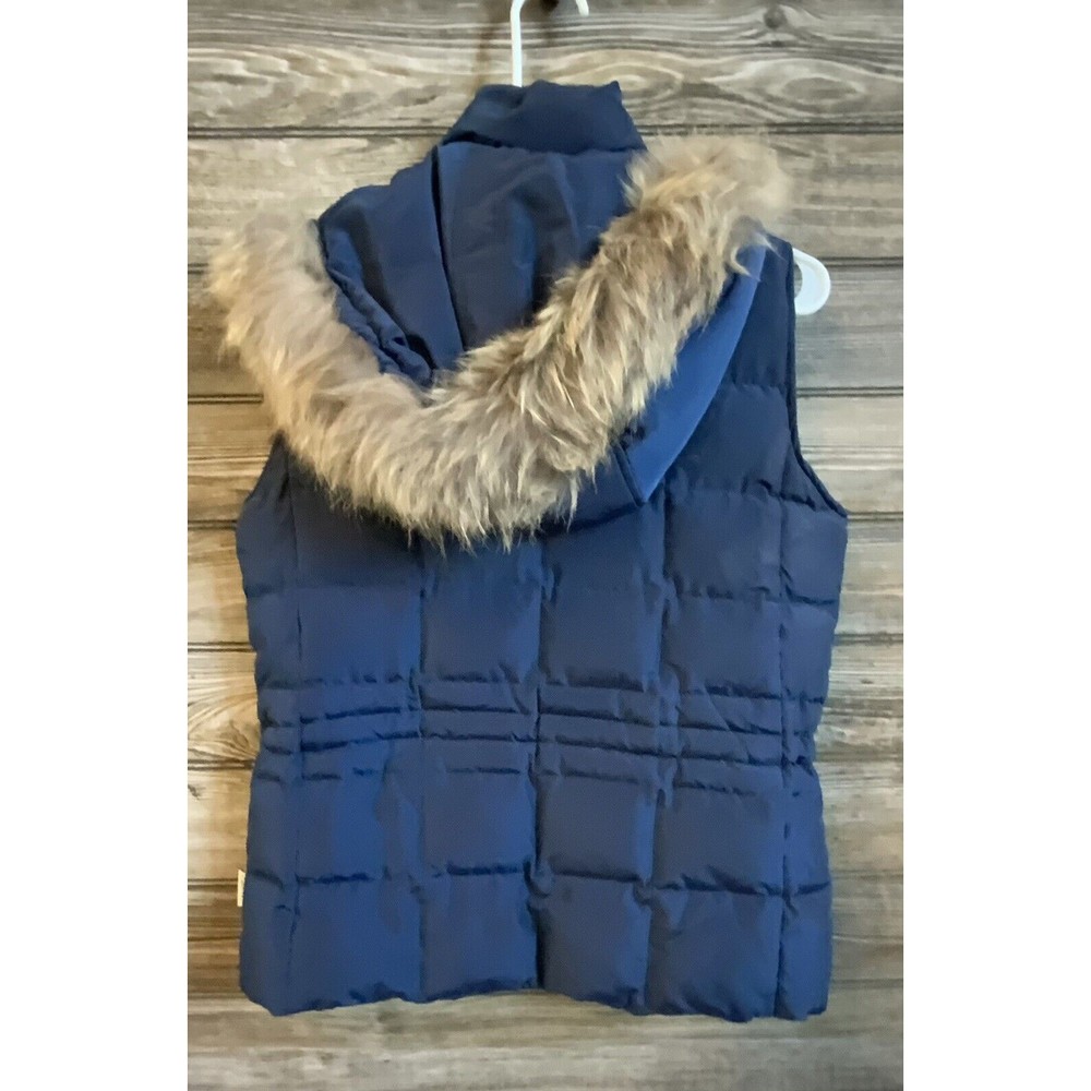 Calvin Klein Puffer Vest With Fur Trimmed Detachable Hood, Women’s XS - Picture 5 of 8